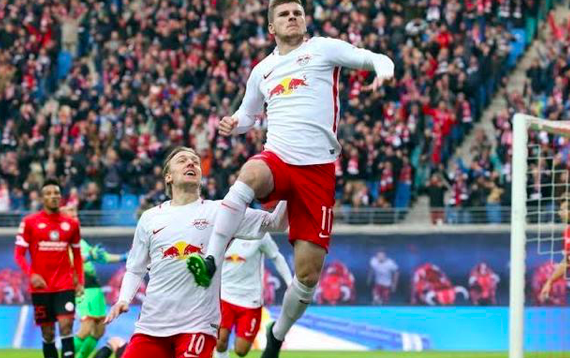  莱比锡红牛锋线双星联手轰入四球  